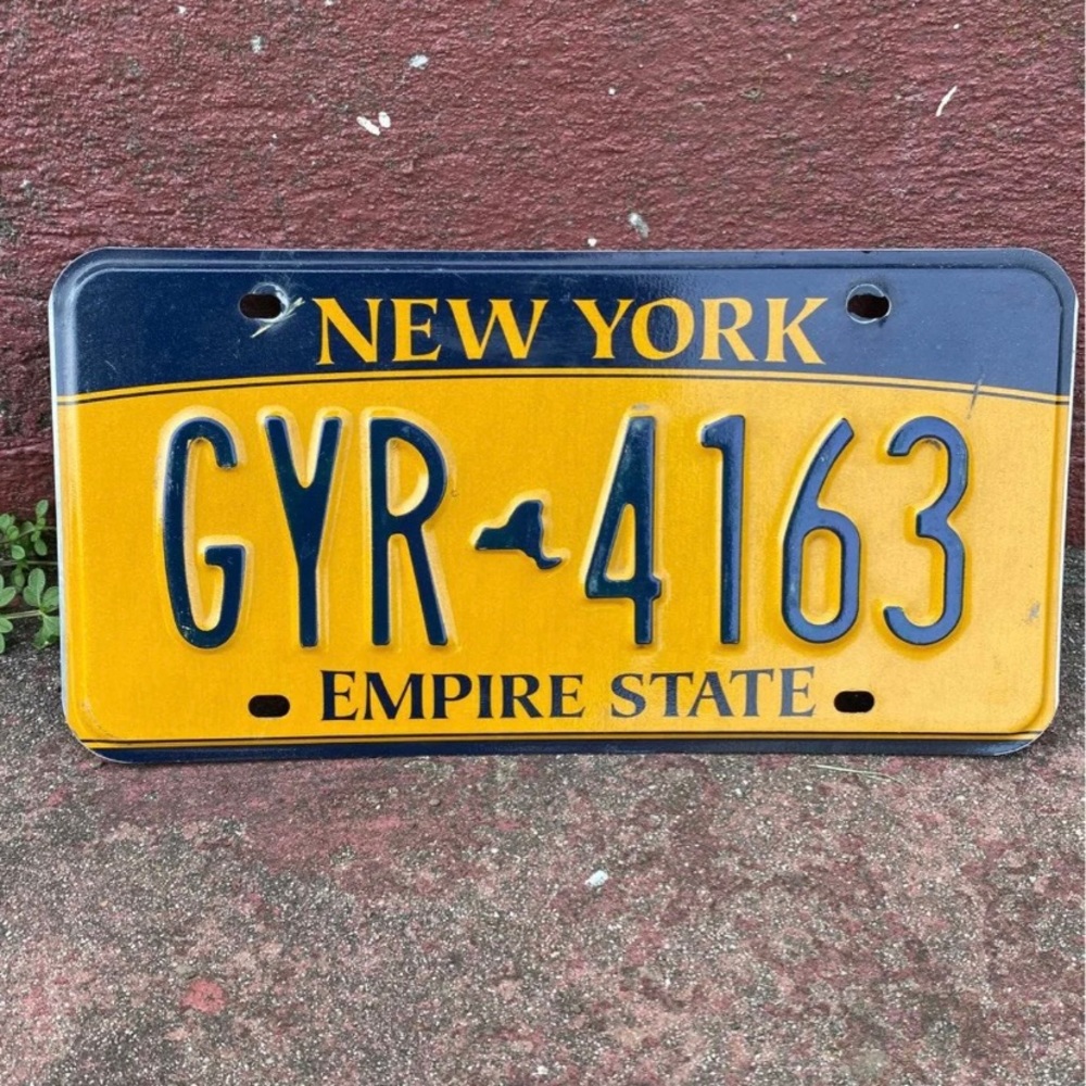 NY state license plate